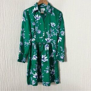 LaRoque Original 100% Silk Green Chinoiserie Dress size XS